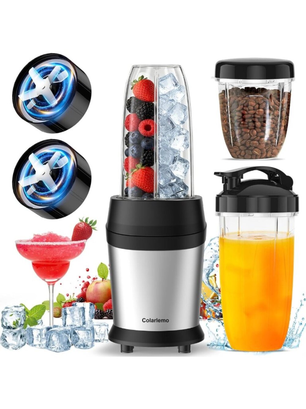 12-Piece High-Speed Personal Blender for Smoothies, Ice Crushing & Frozen Drinks